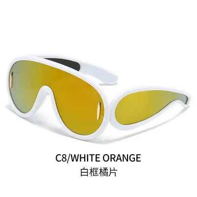 Simple And Fashionable One-Piece Toad Shaped Sunglasses