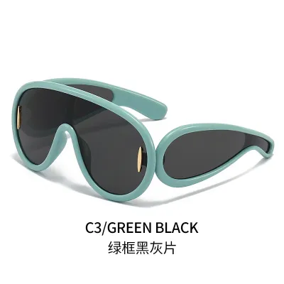 Simple And Fashionable One-Piece Toad Shaped Sunglasses