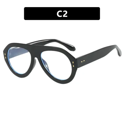Women Fashion Anti-Blue Light Toad Mirror Glasses Frame PC AC