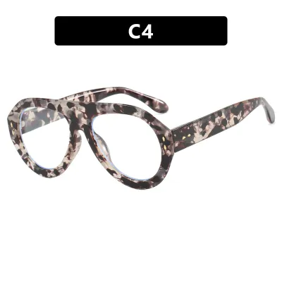 Women Fashion Anti-Blue Light Toad Mirror Glasses Frame PC AC