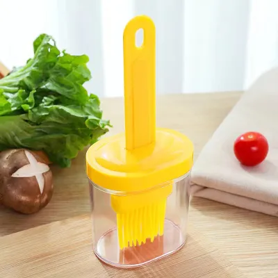 Simple Household Kitchen High Temperature Resistant Integrated Silicone Oil Brush With Bottle