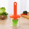 Orange Handle ~ Green Brush Head  Silicone Brush Head