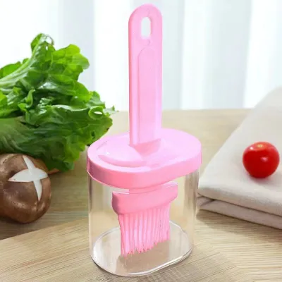 Simple Household Kitchen High Temperature Resistant Integrated Silicone Oil Brush With Bottle
