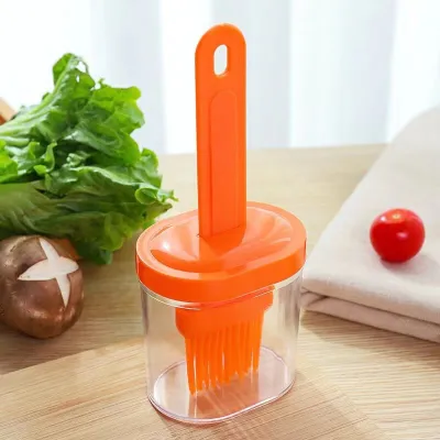 Simple Household Kitchen High Temperature Resistant Integrated Silicone Oil Brush With Bottle