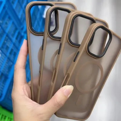 Simple Stylish Magnetic All-Inclusive Translucent TPU Phone Case