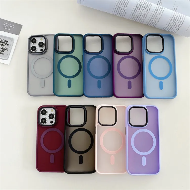 Simple Stylish Magnetic All-Inclusive Translucent TPU Phone Case
