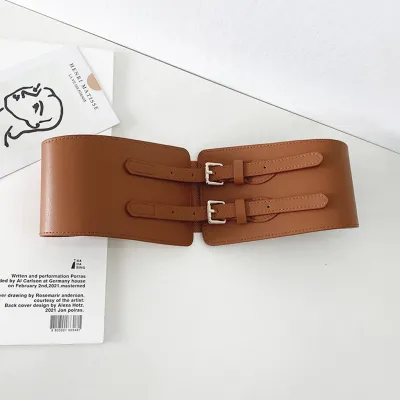 Women's Fashion Solid Color Elastic Wide Belt