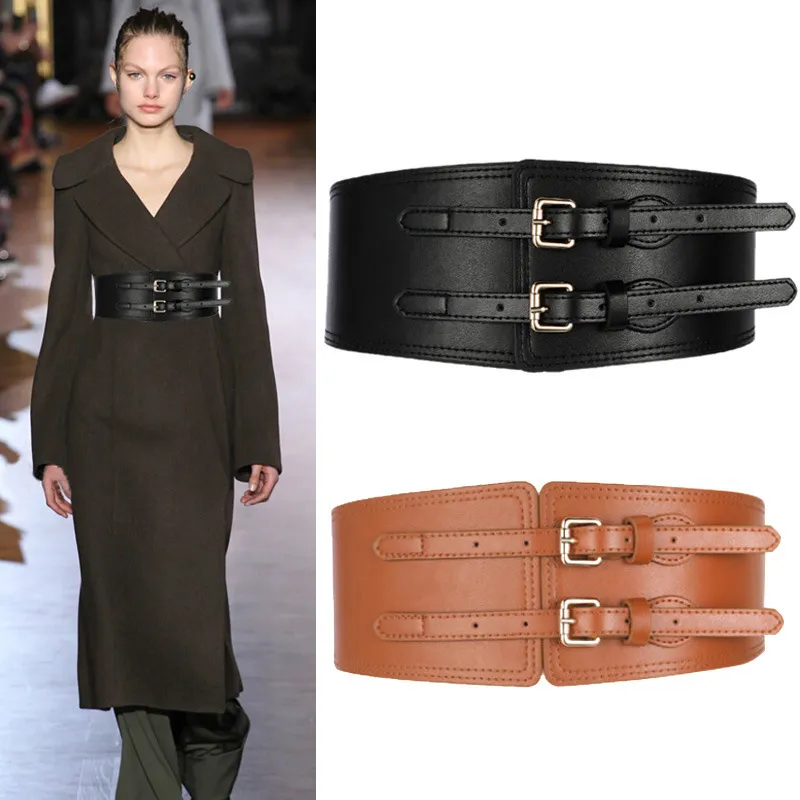 Women's Fashion Solid Color Elastic Wide Belt