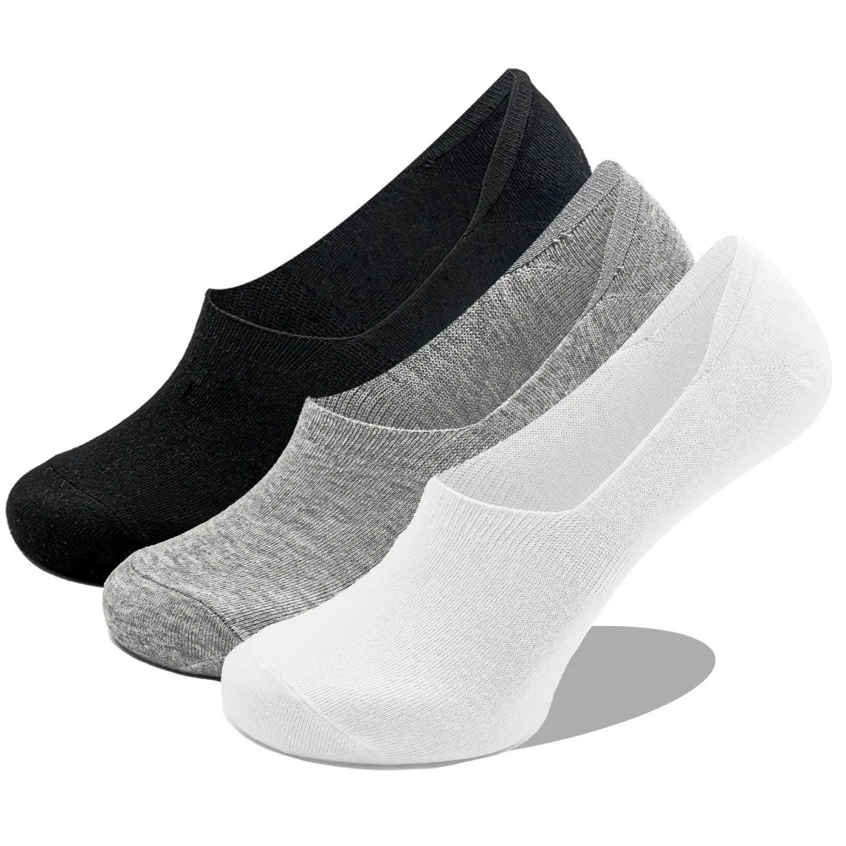 Women Simple Pure Color Cotton Sweat-Absorbing Breathable Non-Slip Boat Socks