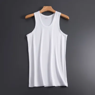 Men Pure Cotton Summer Slim-Fit Sports Basic Tank Top