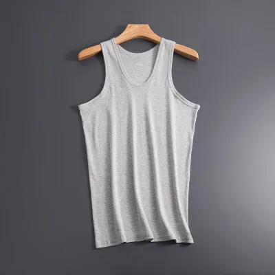 Men Pure Cotton Summer Slim-Fit Sports Basic Tank Top