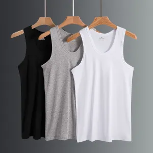 Men Pure Cotton Summer Slim-Fit Sports Basic Tank Top