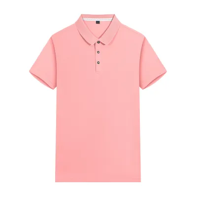 Men Quick-Drying Lapel Short-Sleeved Polo Shirt Solid Color