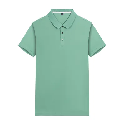 Men Quick-Drying Lapel Short-Sleeved Polo Shirt Solid Color