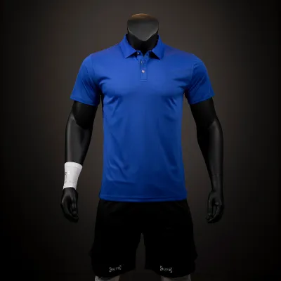 Men Quick-Drying Lapel Short-Sleeved Polo Shirt Solid Color