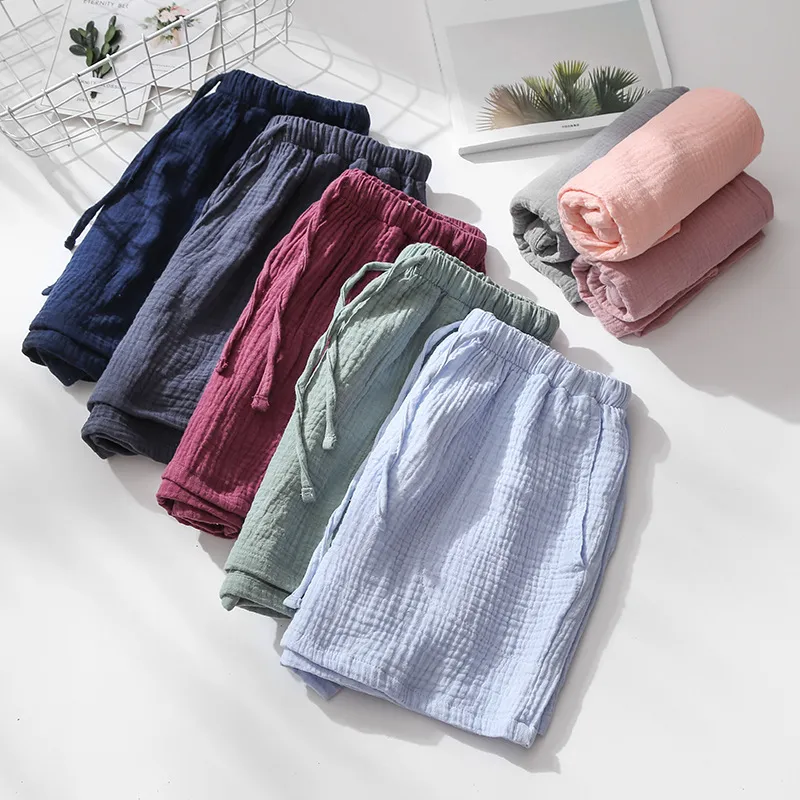 Men Pajamas Shorts Summer Home Clothes Sleepwear