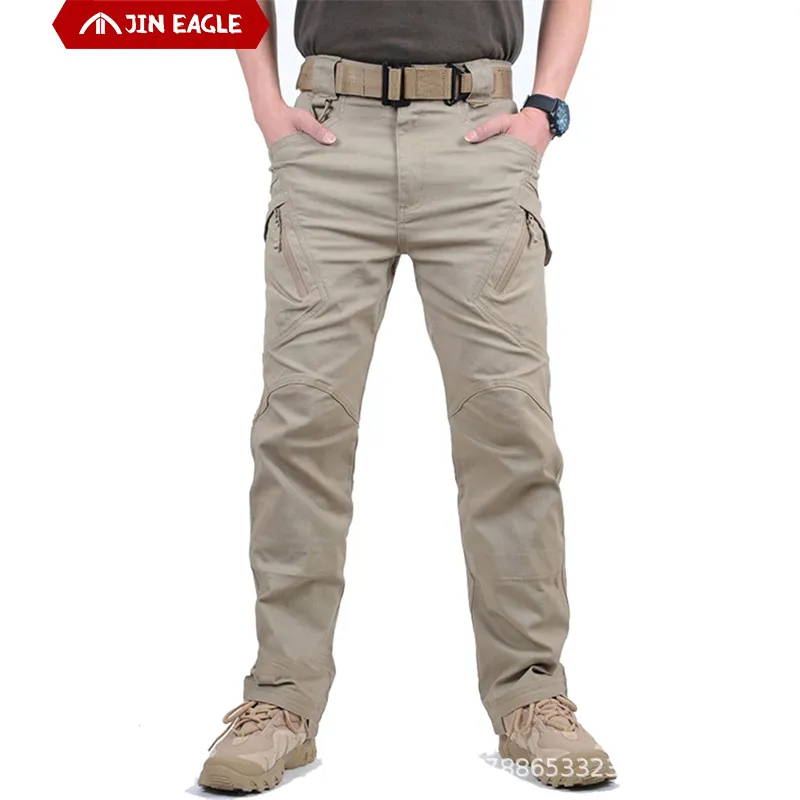 Outdoor Multi-Pocket Waterproof Loose Fit Men Cargo Pants