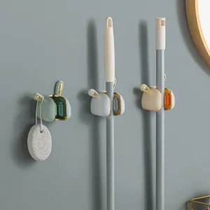 Simple Creative Punch-Free Wall Hanging Strong Hook Snap White Rabbit Mop Rack