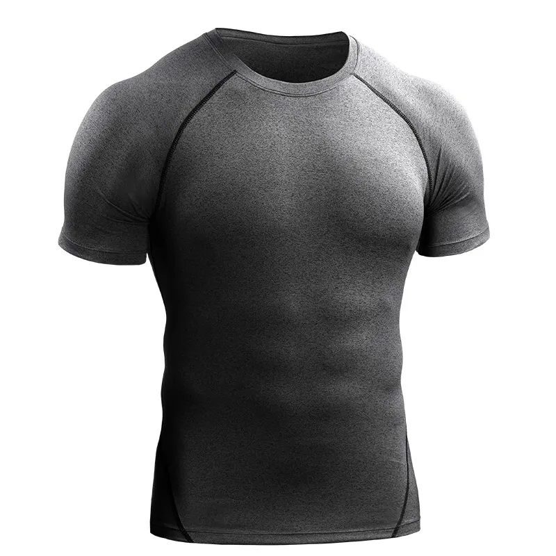 Men Short-Sleeved Muscle Quick-Drying Sports Running T-Shirt