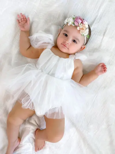 Spring Summer Baby Girls Sleeveless Mesh Dress Cotton Triangle Climb Hidden Button