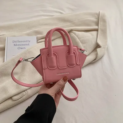 Kids Unisex Cute PU Leather Crossbody Handle Bag for Toddler