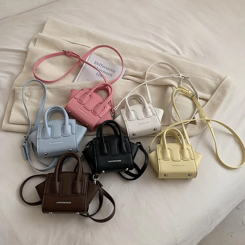 Kids Unisex Cute PU Leather Crossbody Handle Bag for Toddler