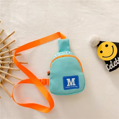 Kids Unisex Fashion Casual Cute Alphabet Canvas Chest Bag