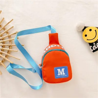 Kids Unisex Fashion Casual Cute Alphabet Canvas Chest Bag