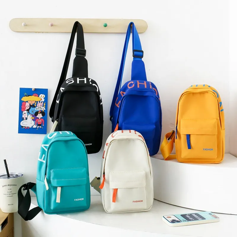Kids Unisex Casual Cute Alphabet Chest Bag