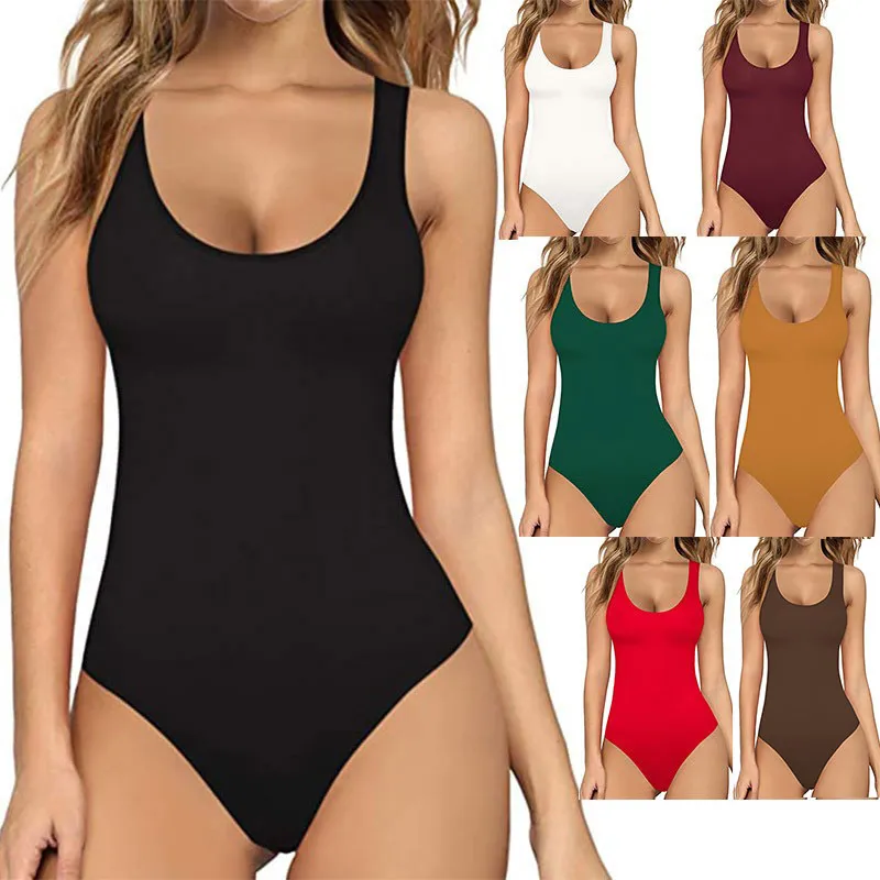 Women Sleeveless Bodysuit Commuter Wind Polyester