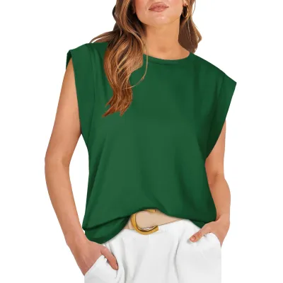 Summer Women Casual Loose Solid Color T-Shirt