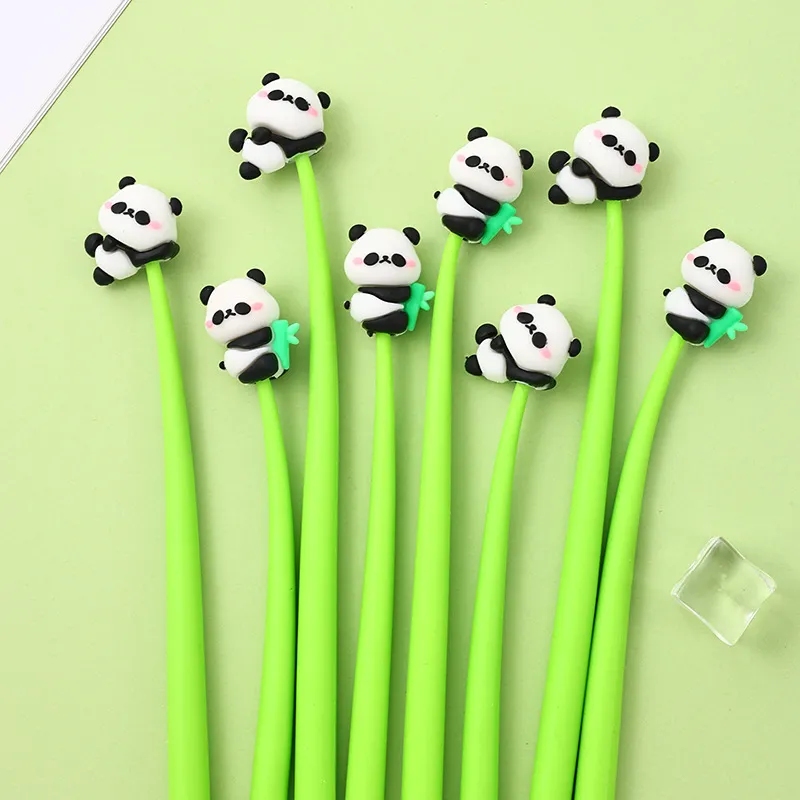 Cartoon Soft Rubber Panda Shake Music Gel Pen Student Stationery