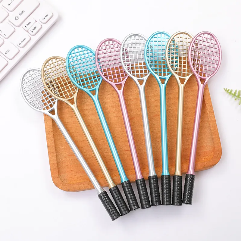 Creative Student Stationery Cute Tennis Racket Shape Gel Pen 0.5Mm Fine Tip