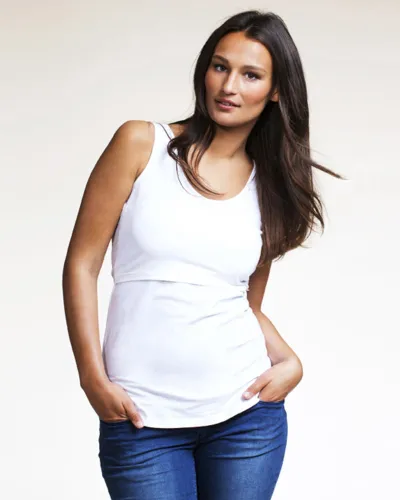 Summer Casual Round Neck Sleeveless Breastfeeding Top For Pregnant Women