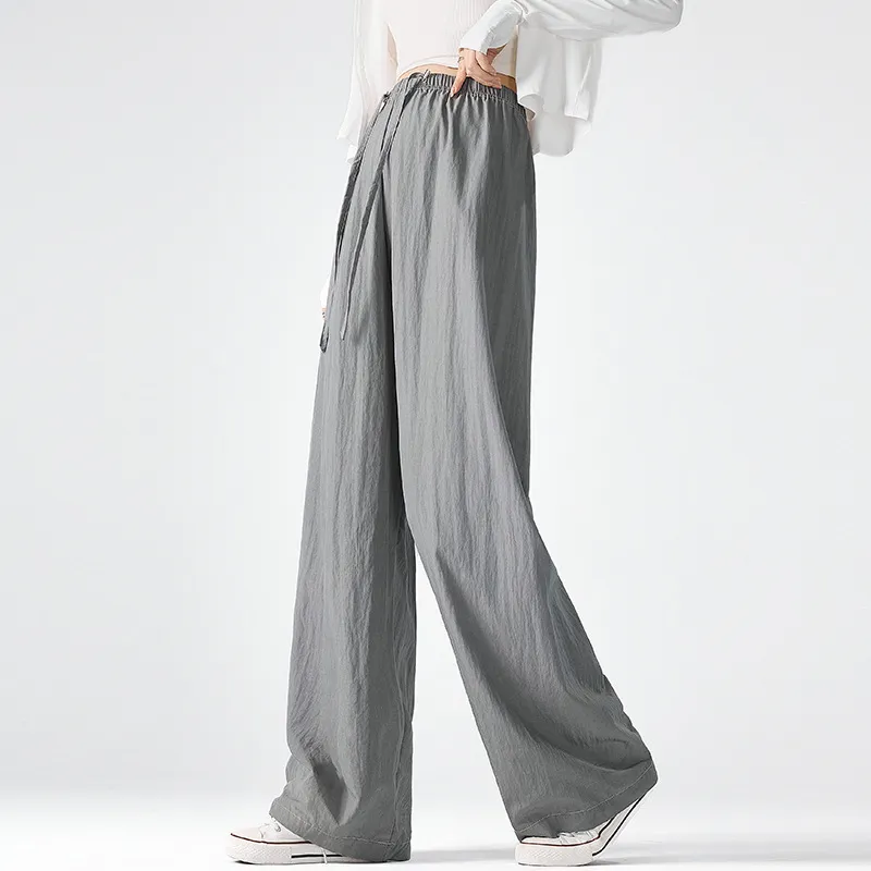 Pregnant Women Fashion Casual Solid Color Drawstring Loose Pants