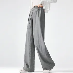 Pregnant Women Fashion Casual Solid Color Drawstring Loose Pants