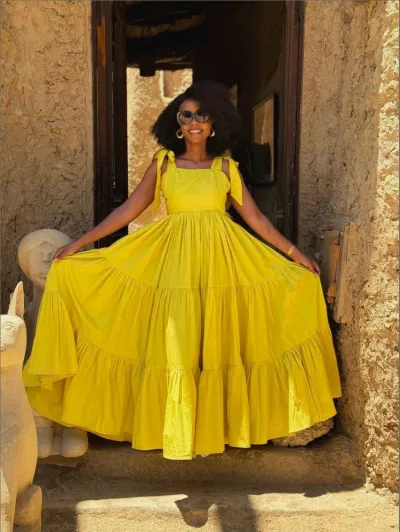 Summer Women Fashion Casual Bow Lace Sleeveless Maxi Dress
