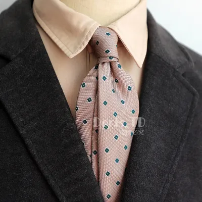 Retro 8cm Men Casual Dress Navy Blue Green Brown Pattern Formal Tie