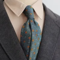 Men Classic Plaid Printed All-match Tie