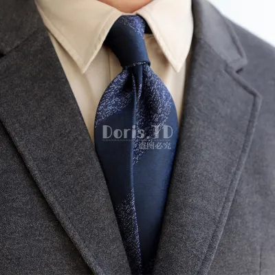 Naples Arrow Pattern 8cm Stripe Twill Polyester Business Italian Fashion Tie for Men