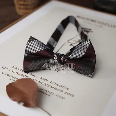 Retro Simple Gentleman Bow Tie Men's Polyester Stripe
