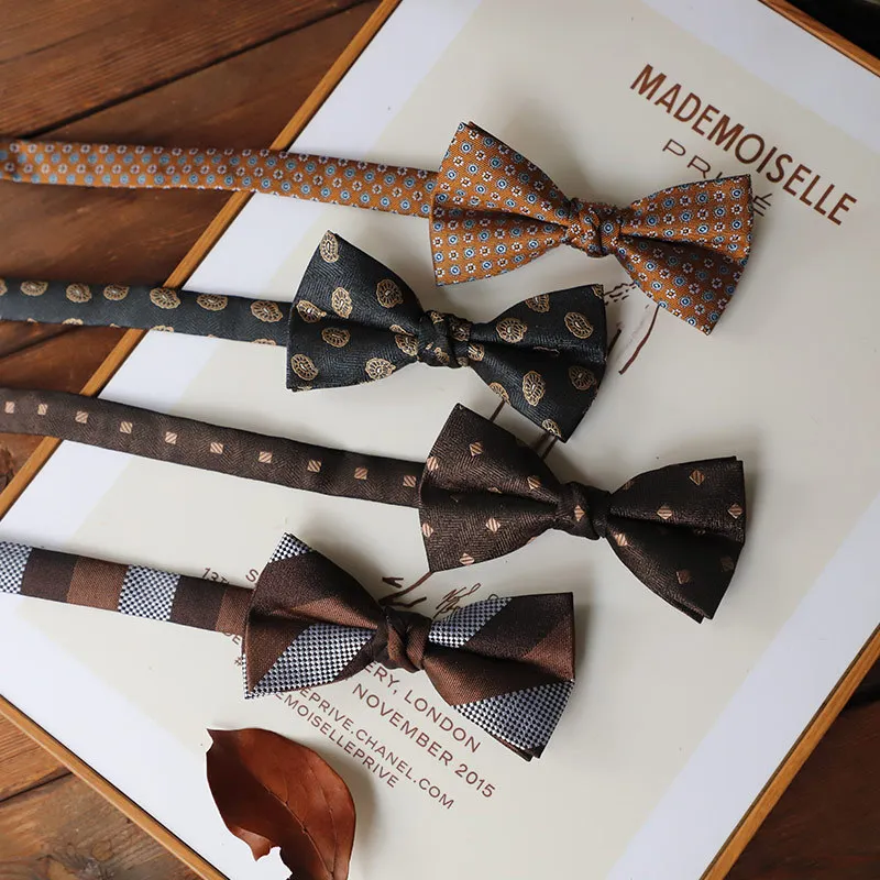 Retro Simple Gentleman Bow Tie Men's Polyester Stripe