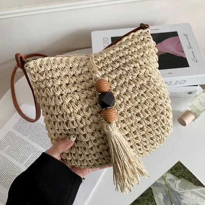 Bohemian Casual Woven Shoulder Bag Small