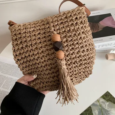 Bohemian Casual Woven Shoulder Bag Small