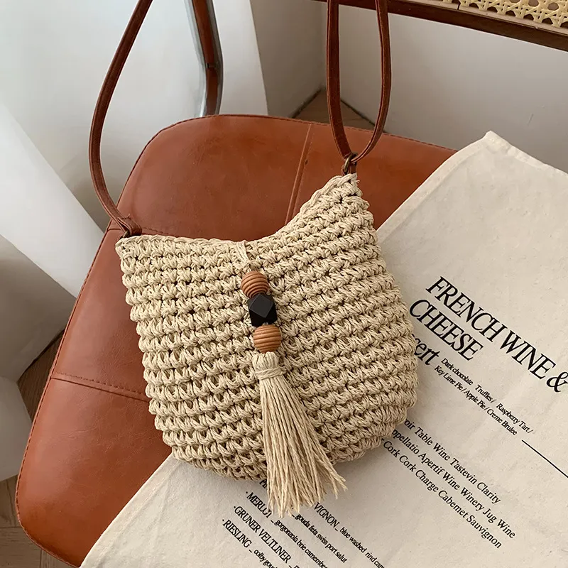 Bohemian Casual Woven Shoulder Bag Small