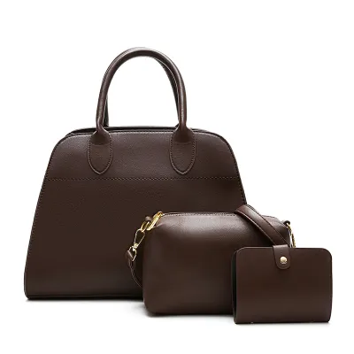 Urban Simplicity PU Large Capacity Child-Mother Bag Three Piece Set Handbag