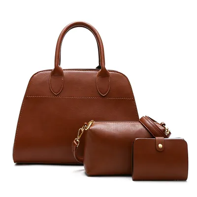 Urban Simplicity PU Large Capacity Child-Mother Bag Three Piece Set Handbag