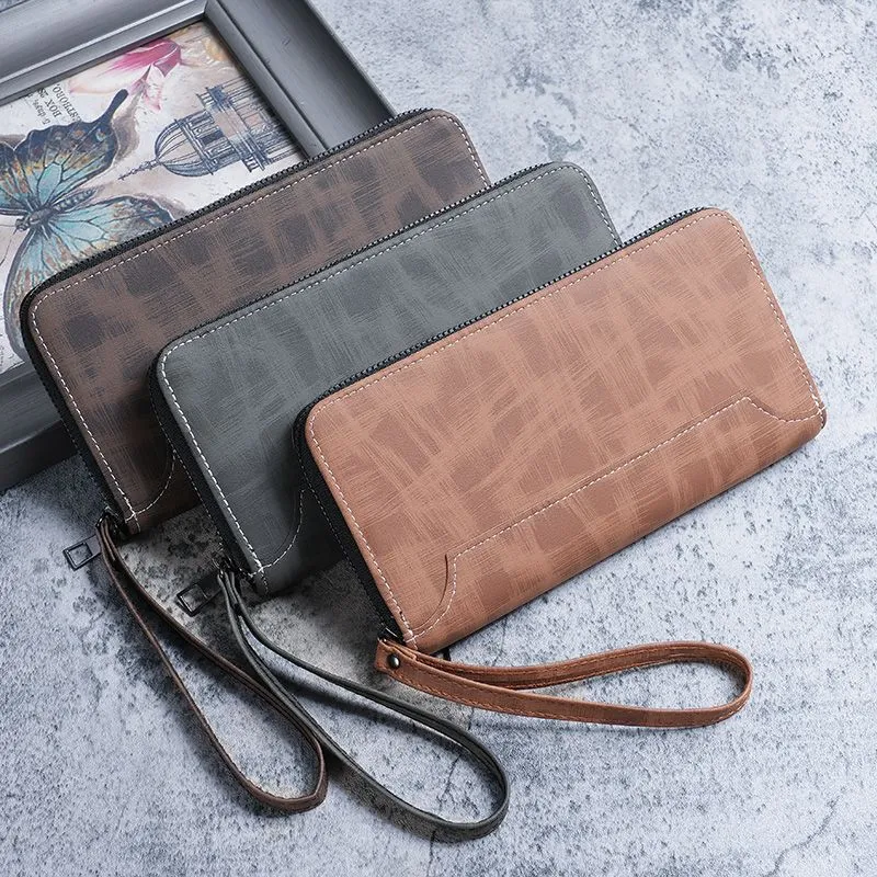Retro Zip Multi-Function PU Wallet