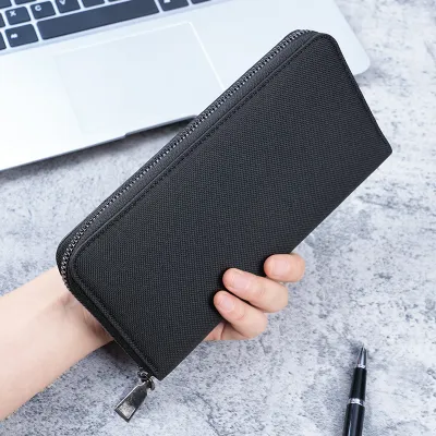 Business Canvas Zip Large Capacity Multi-Card Slot Wallet