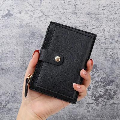 Fashion Solid Color Multi-Function PU Leather Card Bag Wallet